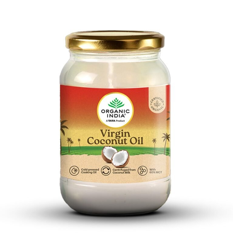 Organic India Virgin Coconut Oil, 500ml | Labs Tested on 250+ Parameters | Certified Organic| Cold Pressed | Extracted from Coconut Milk | Authentic Flavour | Multipurpose Premium Coconut Oil