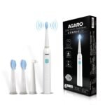 AGARO COSMIC Lite Sonic Electric Toothbrush For Adults With 6 Modes, 3 Brush Heads, 1 Interdental Head And Rechargeable With 3.5 Hours Charge Lasting Upto 25 Days, Power Toothbrush|White