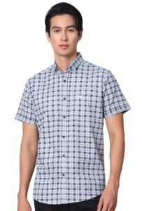 Majestic Man Men Comfort Slim Fit Checked Pure Cotton Half Sleeve Casual Shirt