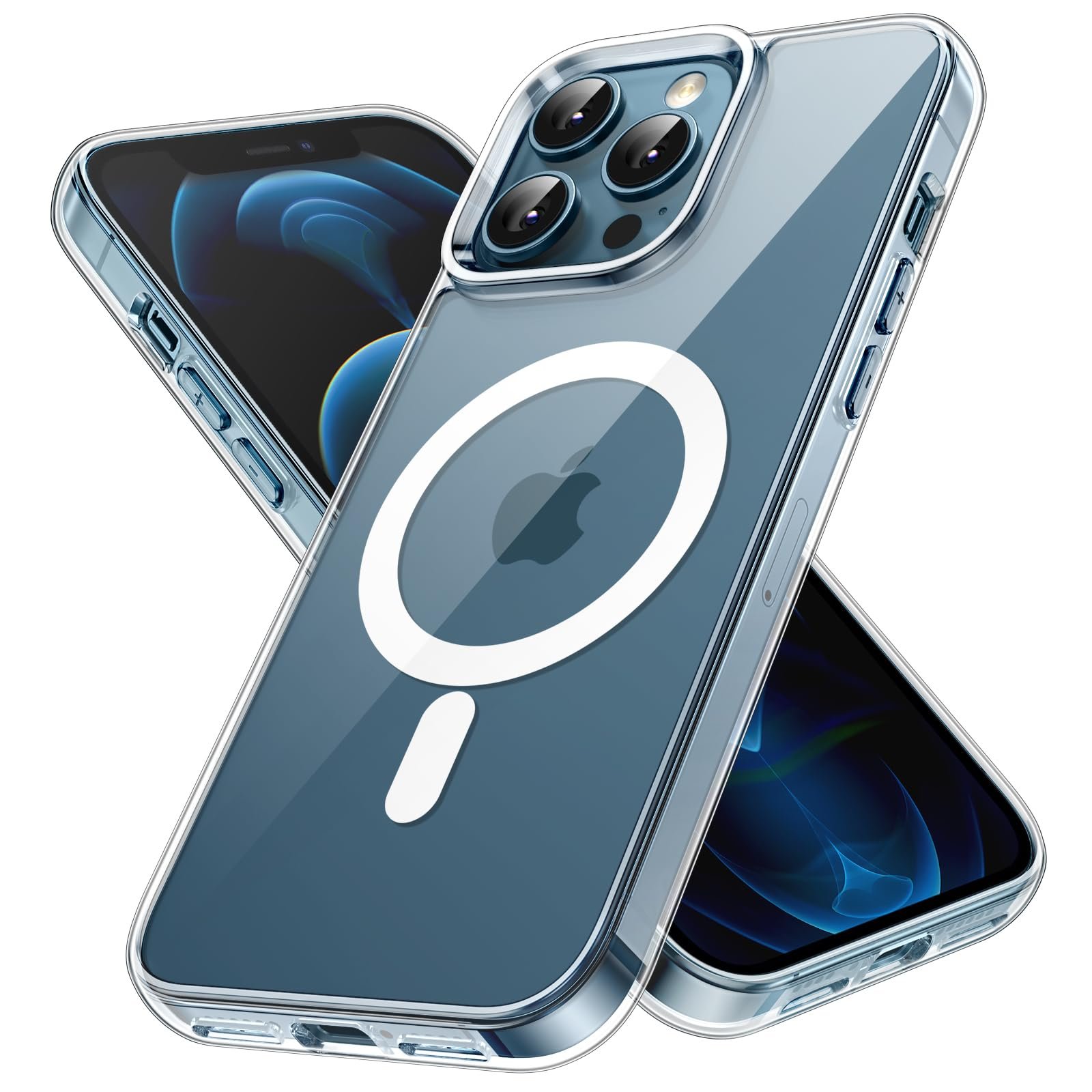 JETech Magnetic Case for iPhone 12 Pro Max, Clear