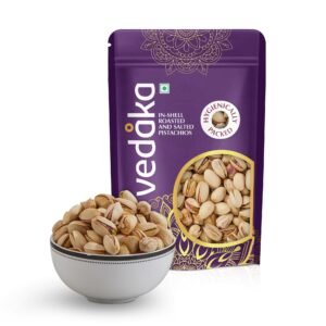 Amazon Brand – Vedaka Roasted & Salted California Pistachios In-Shell | 250 g | Boosts Immunity | Convenient Snacking | Nutty Flavour and Pleasant Aroma