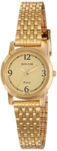 Sonata Analog Champagne Dial Women’s Watch NM87018YL02/NN87018YL02W