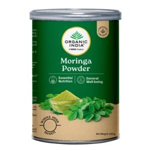 ORGANIC INDIA A TATA Product – Moringa Powder – 100g, Essential Nutrition Superfood, Helps Naturally Boost Energy Levels, Improves Stamina & Vitality, Rich In Vitamins & Minerals