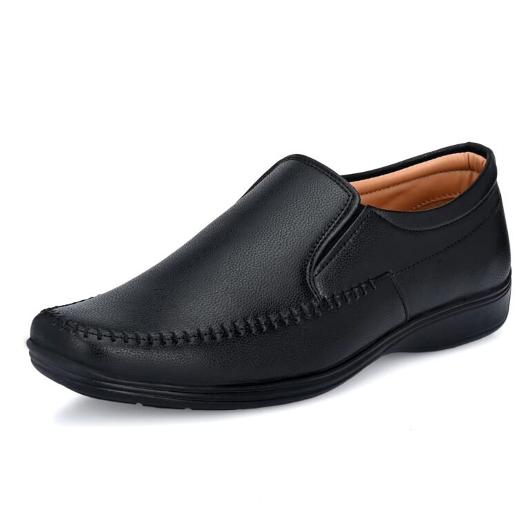 Centrino Men’s Formal Shoes | Handmade Stitch Formal Slip-On Shoes | Versatile Comfort and Quality | Perfect for Casual and Formal Wear | Premium Craftsmanship, Simple Yet Elegant Design (8620)