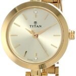 Titan Karishma Analog Champagne Dial Women’s Watch -NM2598YM01 / NL2598YM01