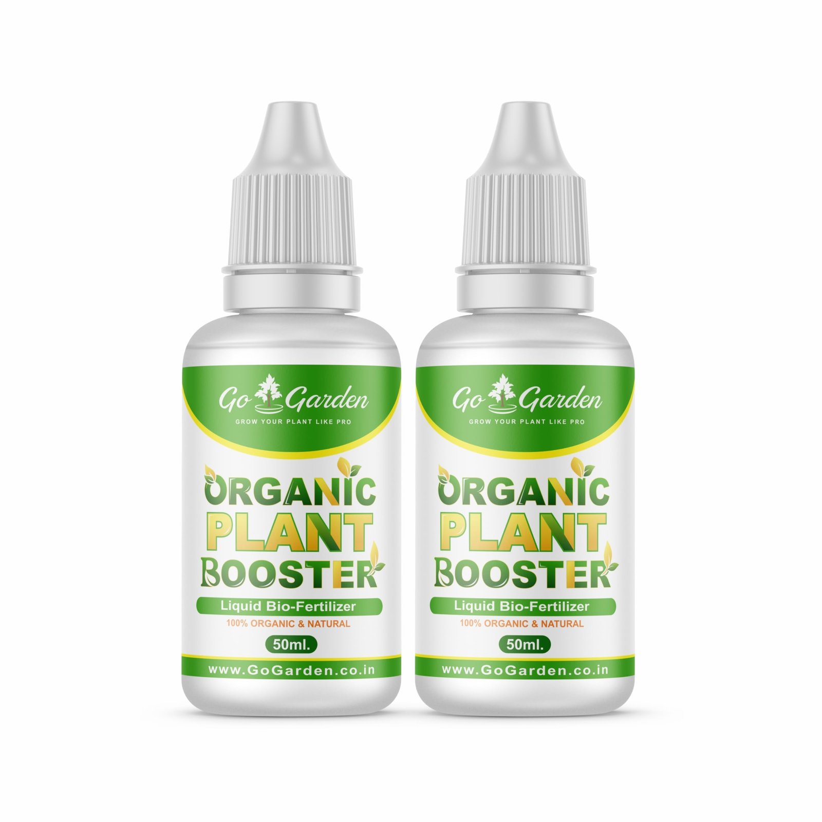 Go Garden Plant Booster Liquid Fertilizer (2 x 50ml) | Plant Boost Liquid Fertilizer for Fast Growth | Organic Biofertilizer for Indoor, Balcony & Terrace Garden Plants