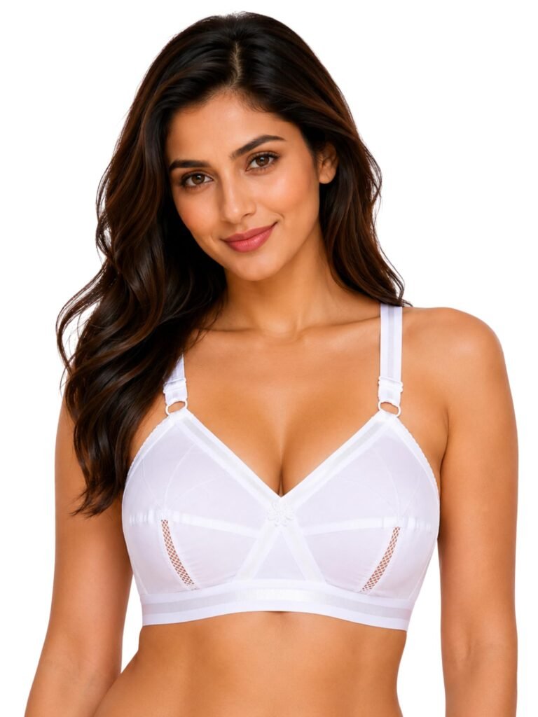 SONA Perfecto Cotton Bra for Woman Full Coverage Non Padded Everyday Wirefree Pack of