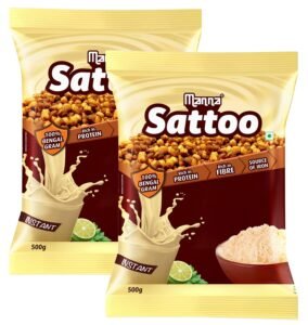 Manna Sattu Powder 1kg, Chana Sattu, Sand roasted and Stone Ground. High protein from natural sources