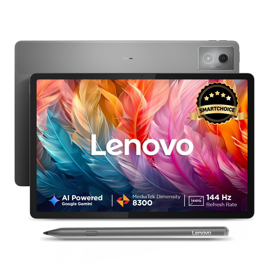 Lenovo {Smartchoice} Idea Tab Pro with Pen Plus|12.7″ 3K Display|144 Hz Refresh|8 GB RAM, 128 GB ROM|AI-Enabled| MediaTek Dimensity 8300| Quad JBL Speakers| 10200 mAh Battery with 45 W Charger|WiFi 6e