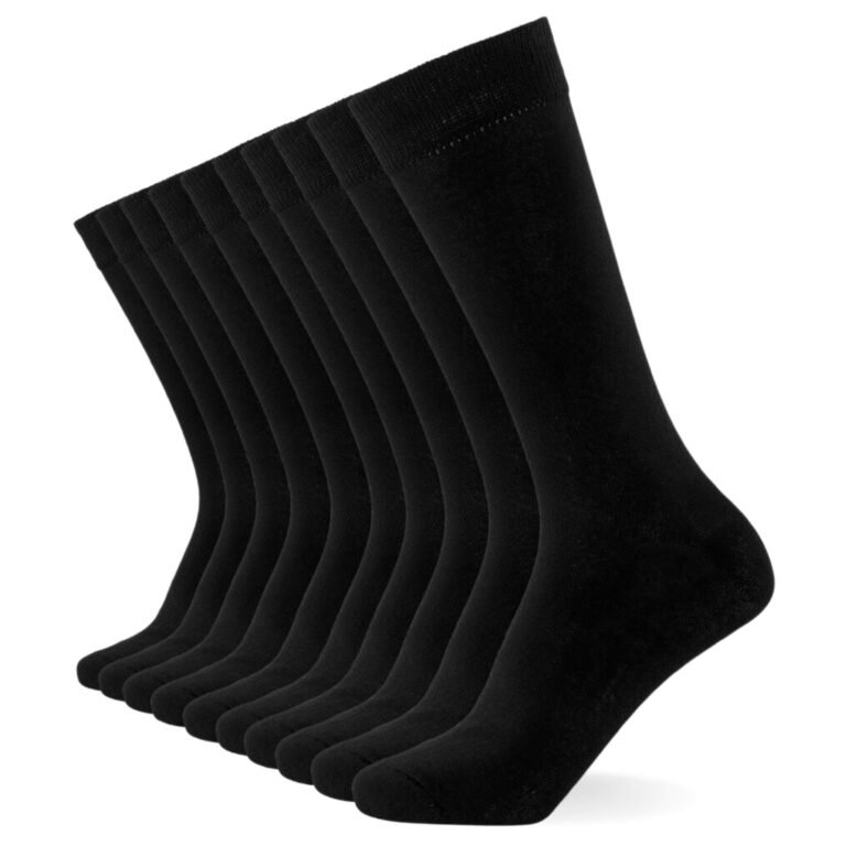 FM London Pack of 10 Plain Men’s Socks – Comfortable Anthracite, Navy and Black Socks for Men