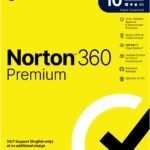 Norton 360 Premium|10 Users 1 Year|Total Security for PC, Mac, Android or iOS|Additionally Includes Dark Web Monitoring, Password Manager,PC Cloud Back Up, SafeCam for PC|Email Delivery in 2 Hrs