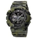 SKMEI Sports Digital Waterproof Watch for Men – 50M Water-Resistant, Dual Time Display, Stopwatch, Alarm, LED Backlight, 12/24H Format – Durable PU Strap & ABS Case – Outdoor Tactical Watch – 1688