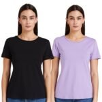 Amazon Brand – Symbol Women Cotton Stretch Regular Fit Round Neck Half Sleeve T-Shirt (Available in Plus Sizes)