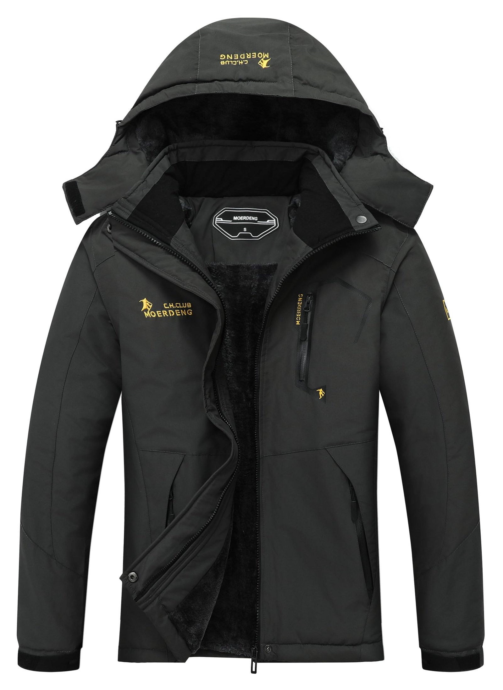 MOERDENG Women’s Waterproof Ski Jacket Warm Winter Snow Coat Mountain Windbreaker Hooded Raincoat