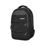 Safari Omega Pro Laptop Backpack With Raincover, 3 Compartments, Bottle Holder, Organizer, Unisex Bag For Boys & Girls, School/College/Office/Travel Bag, Color- Black, 35L