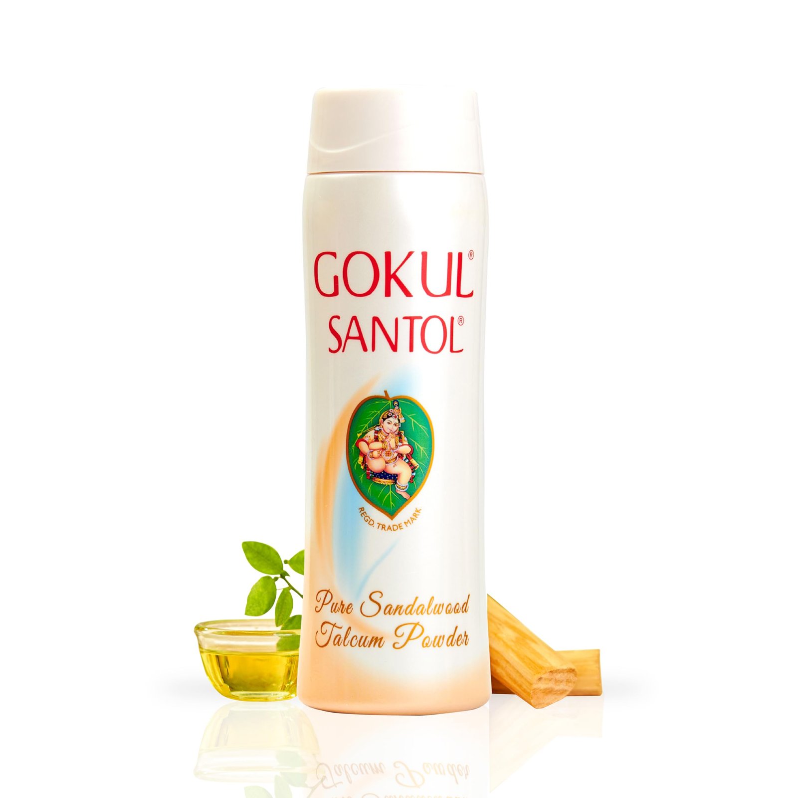 Gokul Santol Pure Sandalwood Talcum Powder | 300g | Long-Lasting Soothing Fragrance | Natural Sweat & Oil Absorption | Refreshing & Healthy Glowing Complexion