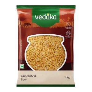 Amazon Brand – Vedaka Unpolished Toor Dal (Arhar Dal) | 1 Kg | Naturally Rich Source Of Protein | Naturally Cholesterol-Free | No artificial Colours and No Added Preservatives