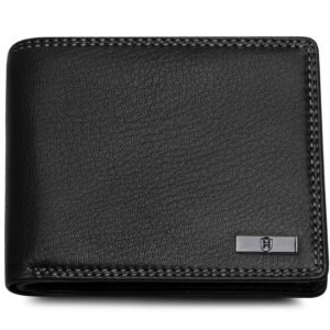 HORNBULL Stella Mens Black Purse | Stylist Mens Wallet with RFID Blocking | Wallet Men Brown Genuine Leather Gift Set
