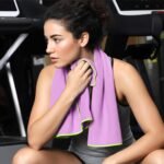XTRIM Microfibre Towel Quick-Dry Bath, Gym, Spa, Swimming, Lavender, Small
