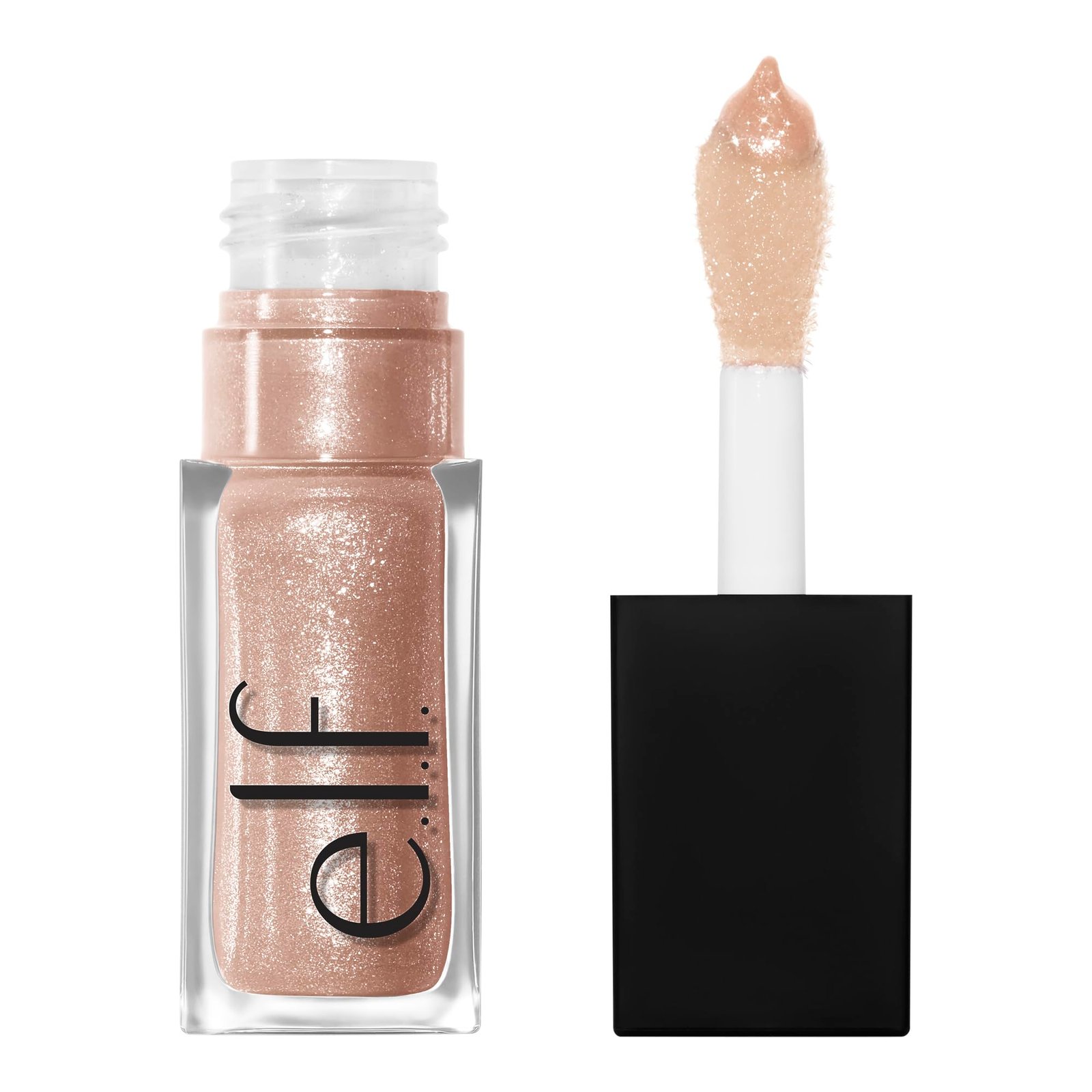 e.l.f. Glow Reviver Lip Oil Glimmer, Nourishing Tinted Lip Oil For A High-Shine Finish, Infused With Jojoba Oil, Vegan & Cruelty-Free, Crystal Baller