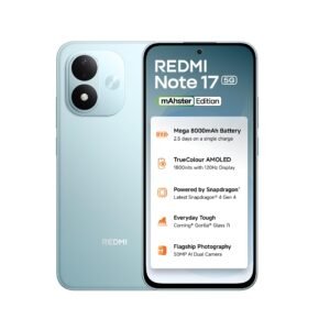 REDMI Note 17 5G (Arctic Blue, 6GB RAM, 128GB ROM) | 8000mAh Battery + 45W Fast Charging* | 6.99″ 120Hz TrueColour AMOLED | Snapdragon 4 Gen 4 | 50MP Dual AI Camera | Corning® Gorilla® Glass 7i | IP65