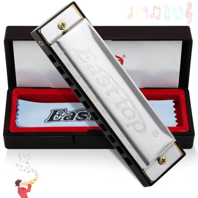 East Top Diatonic Harmonica Key of C – 10 Holes 20 Tones Mouth Organ Blues Harp for Adults, Kids, Beginners, Professionals and Students