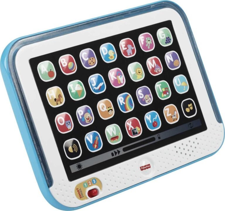Fisher-Price Laugh & Learn Smart Stages Tablet – Blue, Electronic Learning Toy with Music