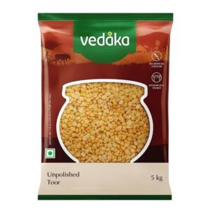 Amazon Brand – Vedaka Unpolished Toor Dal (Arhar Dal) | 5 Kg | Naturally Rich Source Of Protein | Naturally Cholesterol-Free | No artificial Colours and No Added Preservatives