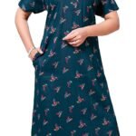PNAEONG Women’s Cotton Long Maxi Night Gown Nighty Dress Stylish Super Soft Comfortable