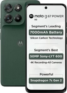 Motorola g67 Power 5G (Pantone Cilantro, 256 GB) (12 GB RAM)