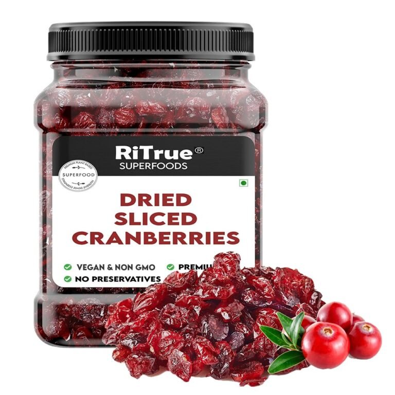 RiTrue – Dried Sliced Cranberry – 250 Gm Jar – Vegan, Non-GMO, Gluten Free | USA Cranberries Dry Fruits