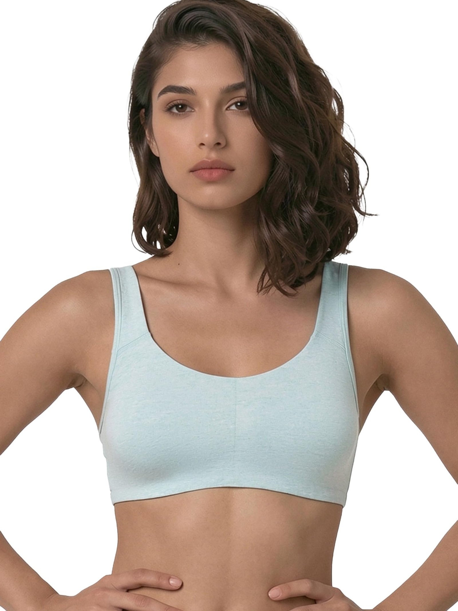 Enamor Low Impact Women’s Cotton Easy Everyday Bra – All Day Comfort Non Padded, Wirefree, High Coverage – SB06