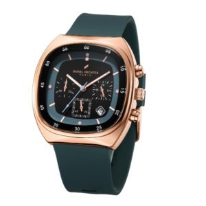 Daniel Hechter Paris Bercy Collection Modern Chronograph Watch for Men with Square Dial and Silicon Band-DHM1001