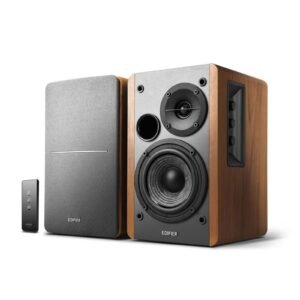 Edifier R1280T Powered Bookshelf Speakers – 2.0 Active Near Field Studio Monitor Speaker – Wooden Enclosure – 42 Watts RMS Power,