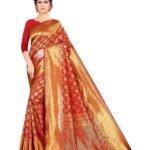 Yashika Women’s Trendy Banarasi Kanjivaram Navy Color Art Silk Saree with Blouse Material