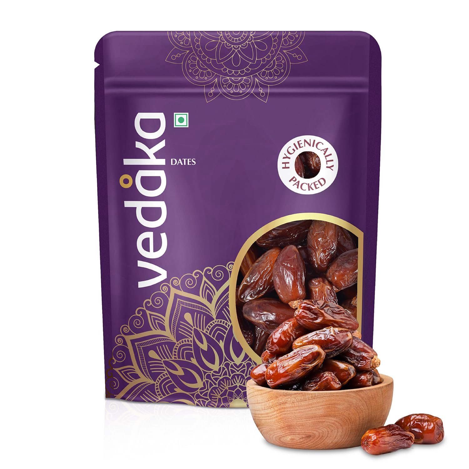 Amazon Brand – Vedaka Fresh Dates | 500 g | Khajur Dry Fruit | Naturally Packed with Nutrients | Healthy Snack | No Added Preservatives Or Additives | Hygienically Packed
