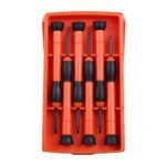 Taparia PSFP6 Precision Screwdriver Set, 6 Pieces | Flat and Phillips Tips | High-Grade Alloy Steel Blades with Ergonomic Plastic Handles | Sizes: Slotted 1.4mm, 2.0mm; Phillips No. 1 & 2