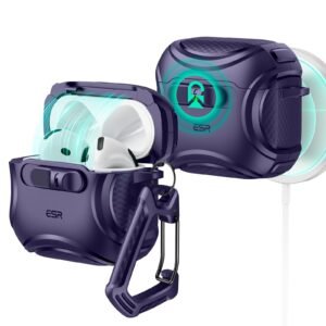 ESR for AirPods 5/4 Case, Compatible with MagSafe, Drop-Proof Lock, Purple