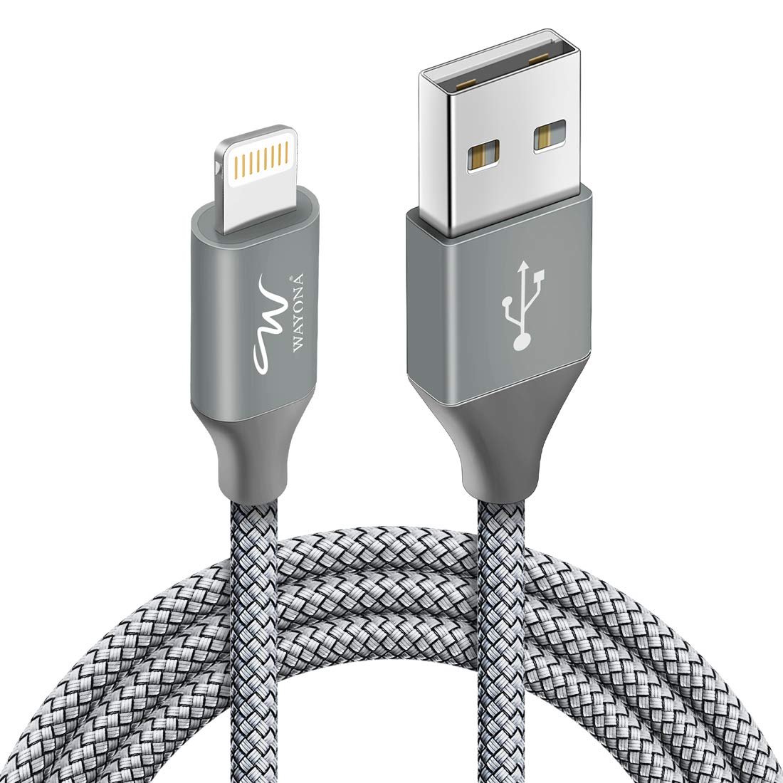 Wayona [Apple MFi Certified Charger Lightning to USB Charging Cable Cord Compatible iPhone 14/13/12/11 Pro/11/XS MAX/XR/8/7/6s Plus,iPad Pro/Air/Mini