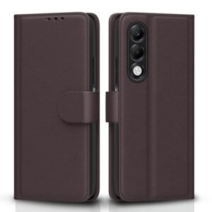 Pikkme Flip Cover for Oppo K13x 5G | Leather Finish | Shockproof with Card Pockets & Wallet Stand | Ultimate Protection Case(Coffee)
