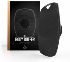 CVNDKN® The Body Buffer Premium Silicone Scrubber for Nourishing, Cleaning & Exfoliating Your Skin – Lather Boosting Bristles with Ergonomic No-Slip Handle, Long-Lasting & Easy to Clean (1-Pack) (Black)
