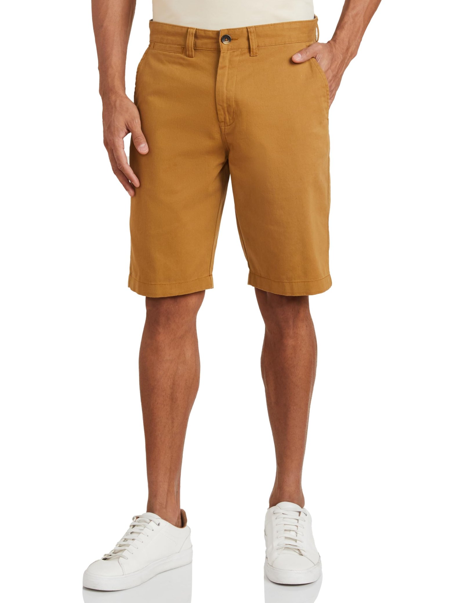 Amazon Brand – Symbol Men’s Cotton Regular Fit Chino Shorts |Slant Pockets