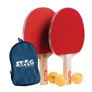 Stag 1 Star Table Tennis Play Set (2 Bats and 3 Balls) Height 25 Centimeters Beam Width 15cm