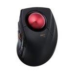 ELECOM Trackball Mouse M-DPT1MRXBK, Wired, Wireless, and Bluetooth, Gaming, High-Performance Ruby Ball, Advanced Responsiveness, 8 Mappable Buttons, Smooth Scrolling, Extra Large, DEFT PRO, Black