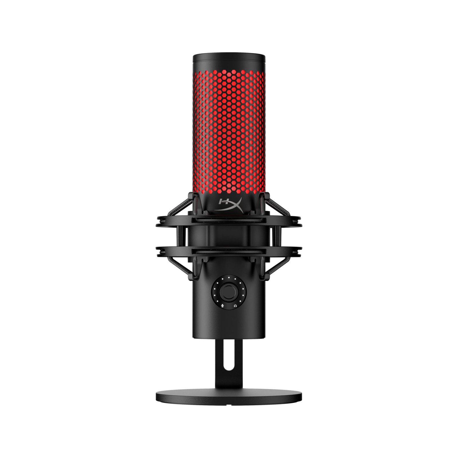 HyperX QuadCast 2-USB Microphone for Gaming,Streaming and Podcasting,On-Board Controls, LED Lighting, Quick Release Shock Mount and Built-in Arm/Stand Mount,PC,Mac,PS5,PS4,USB-C-Black.