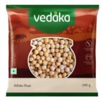 Amazon Brand – Vedaka Unpolished White Peas | 500 g | Naturally Plant-based Protein | Naturally Cholesterol Free | No Added Additives