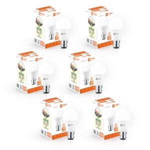 Orient Electric 12W High Glow LED bulb| 180-degree wide beam angle| Voltage surge protection up to 4 kV| 6500K, Cool White| B22d base| Made in India| Pack of 6