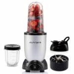 NutriPro Juicer Mixer Grinder Stainless Steel – Smoothie Maker – 500 Watts (2 Jars & 1 Blade, Silver) – 2 Year Warranty