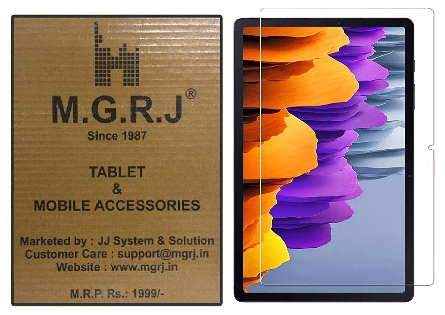 M.G.R.J® Tempered Glass Screen Protector for Samsung Galaxy Tab S10 Lite / S10 FE / S9 FE / S11 / S9 / S8 / S7 (10.9″ inch) (11″ inch)