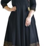 Yash Gallery Women’s Rayon Relaxed Fit Angrakha Kurta